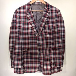 Vintage plaid sports coat blazer